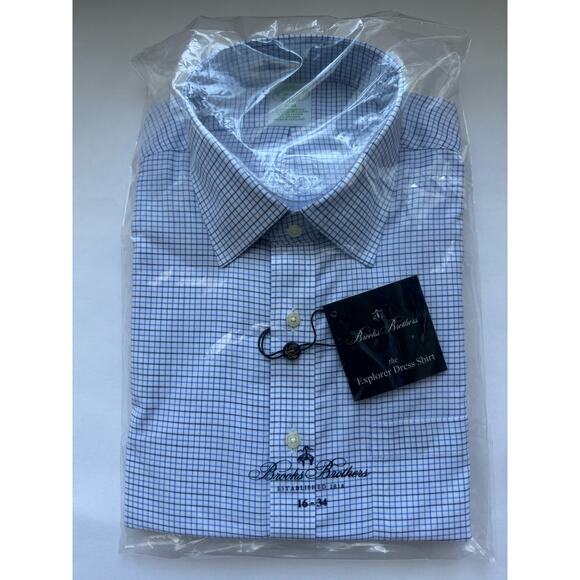 NWT Brooks Brothers Non-Iron Twill Oxford Ansley Collar Shirt 16x34 - Picture 5 of 8